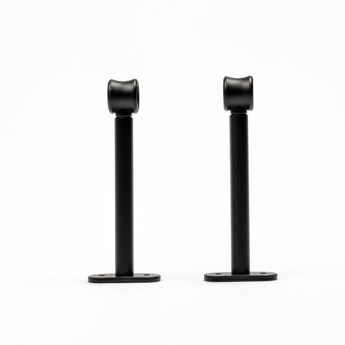 Conjunto 2 suportes preto mate 150mm