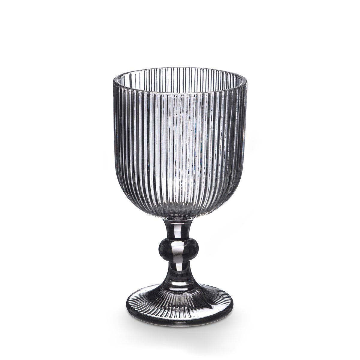 Copo de água RISCAS cinza em vidro com pé 37cl