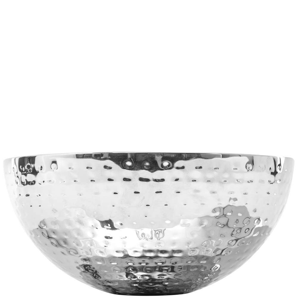 Taça multiusos em inox martelada