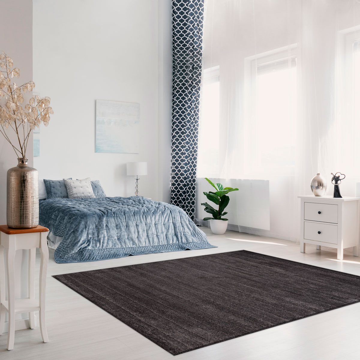 Tapete GALI cinza escuro 80x150cm