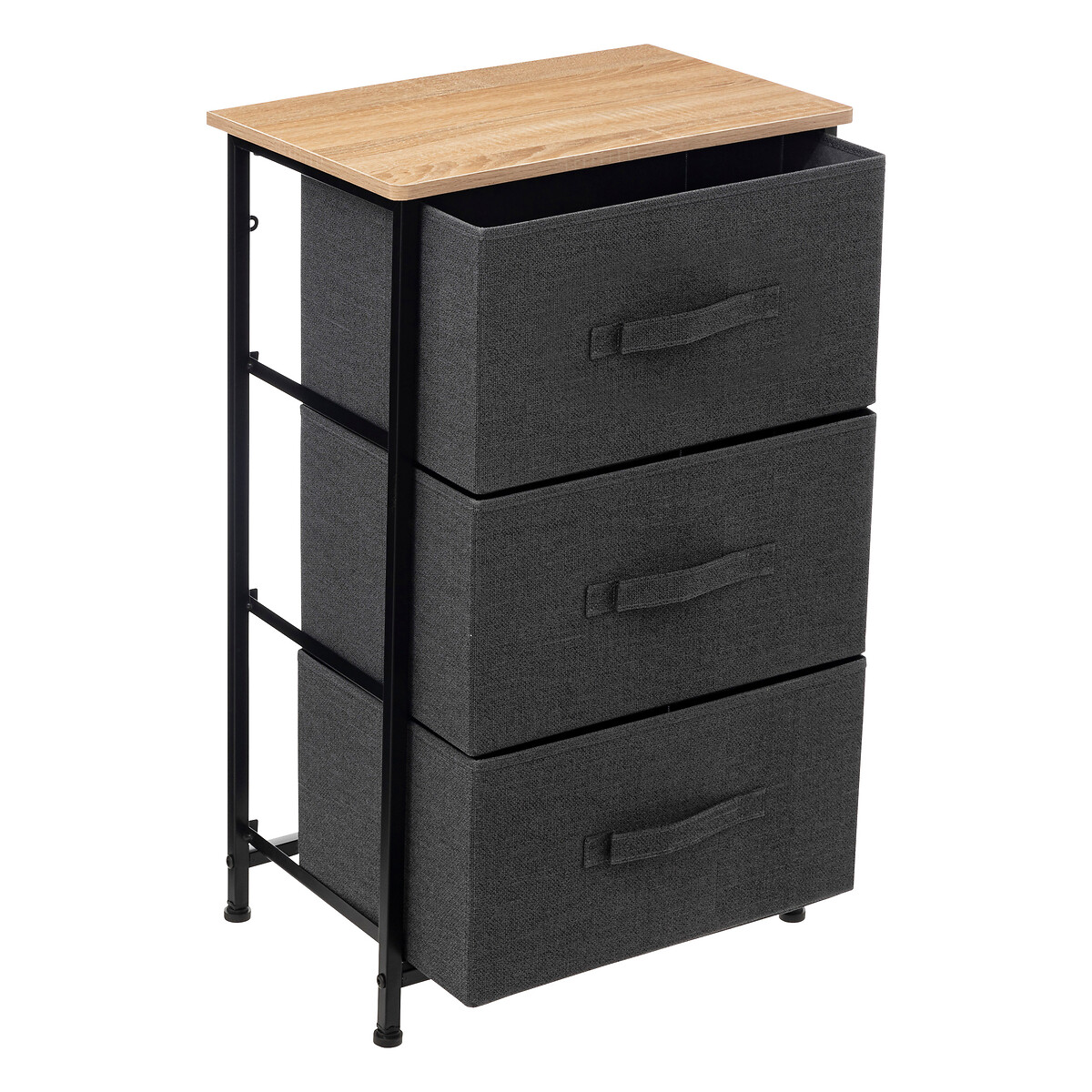 Móvel de arrumação TISSA cinza escuro 73cm,  Móvel de arrumação TISSA cinza escuro 73cm