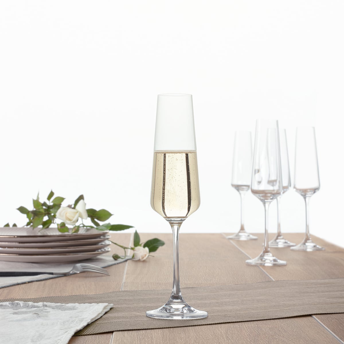 Copo de champanhe SELENGA em vidro CRISTALINO 16cl