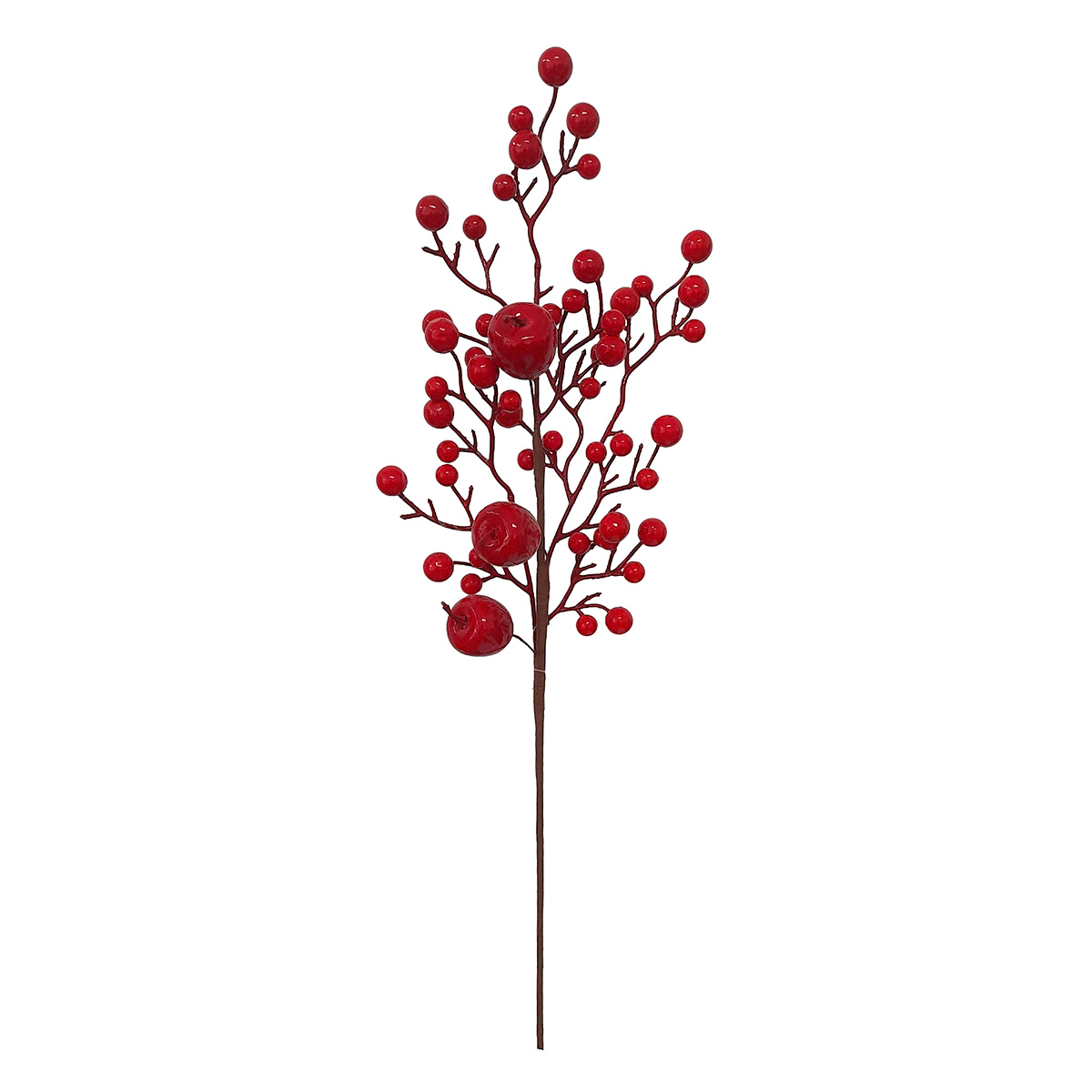 Haste bagas com ma&ccedil;&atilde;s vermelhas 65cm