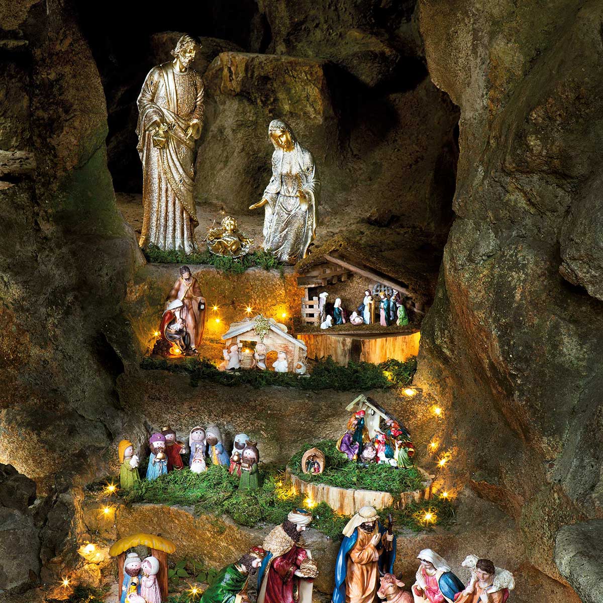 Presépio com 9 figuras