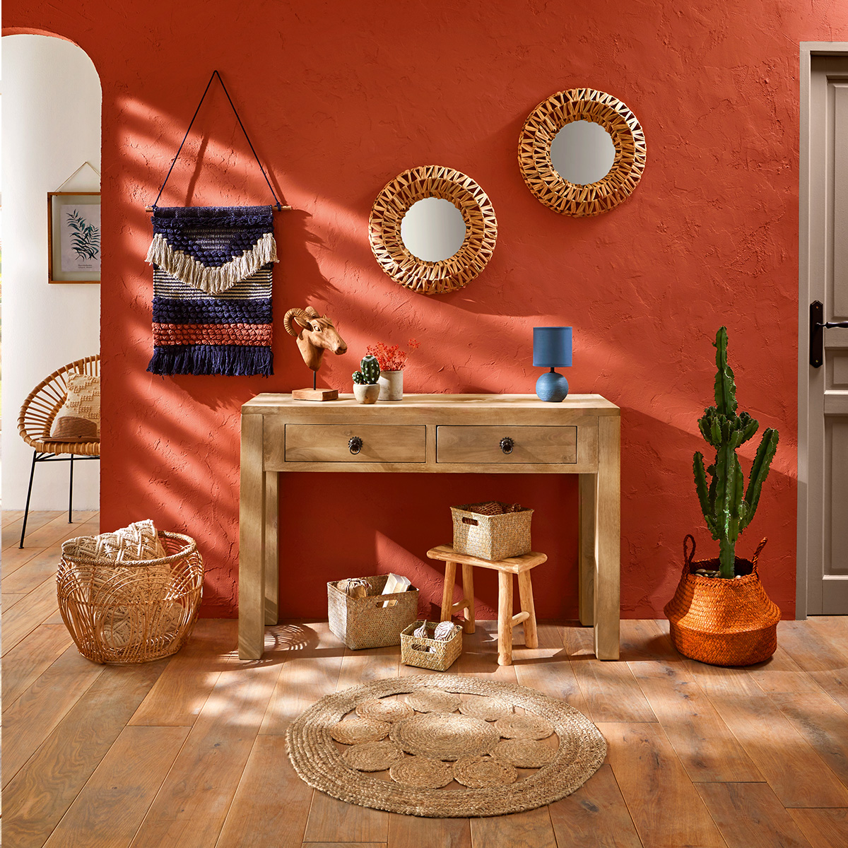 Espelho de parede TERRE bege 45cm