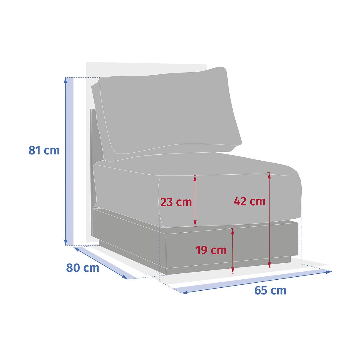 Poltrona ALLURE bege em alum&iacute;nio
