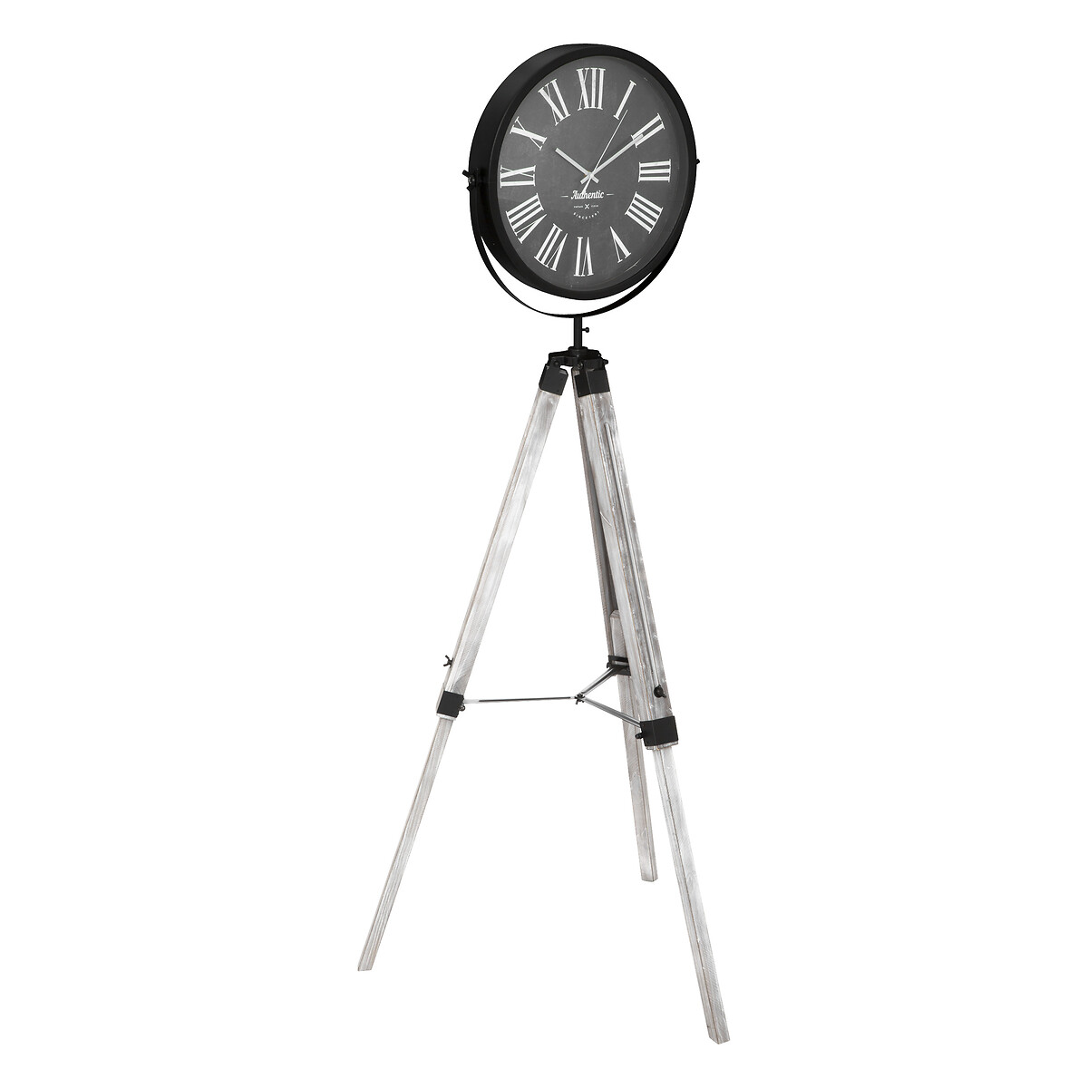 Rel&oacute;gio de ch&atilde;o ATIKA preto com trip&eacute; 150cm