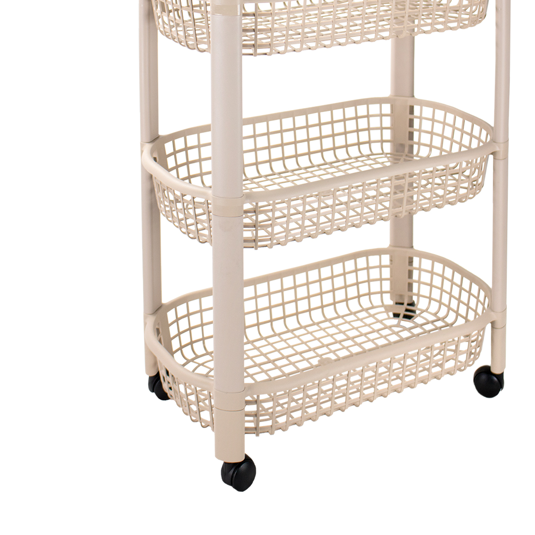 Carrinho com 4 cestos para cozinha