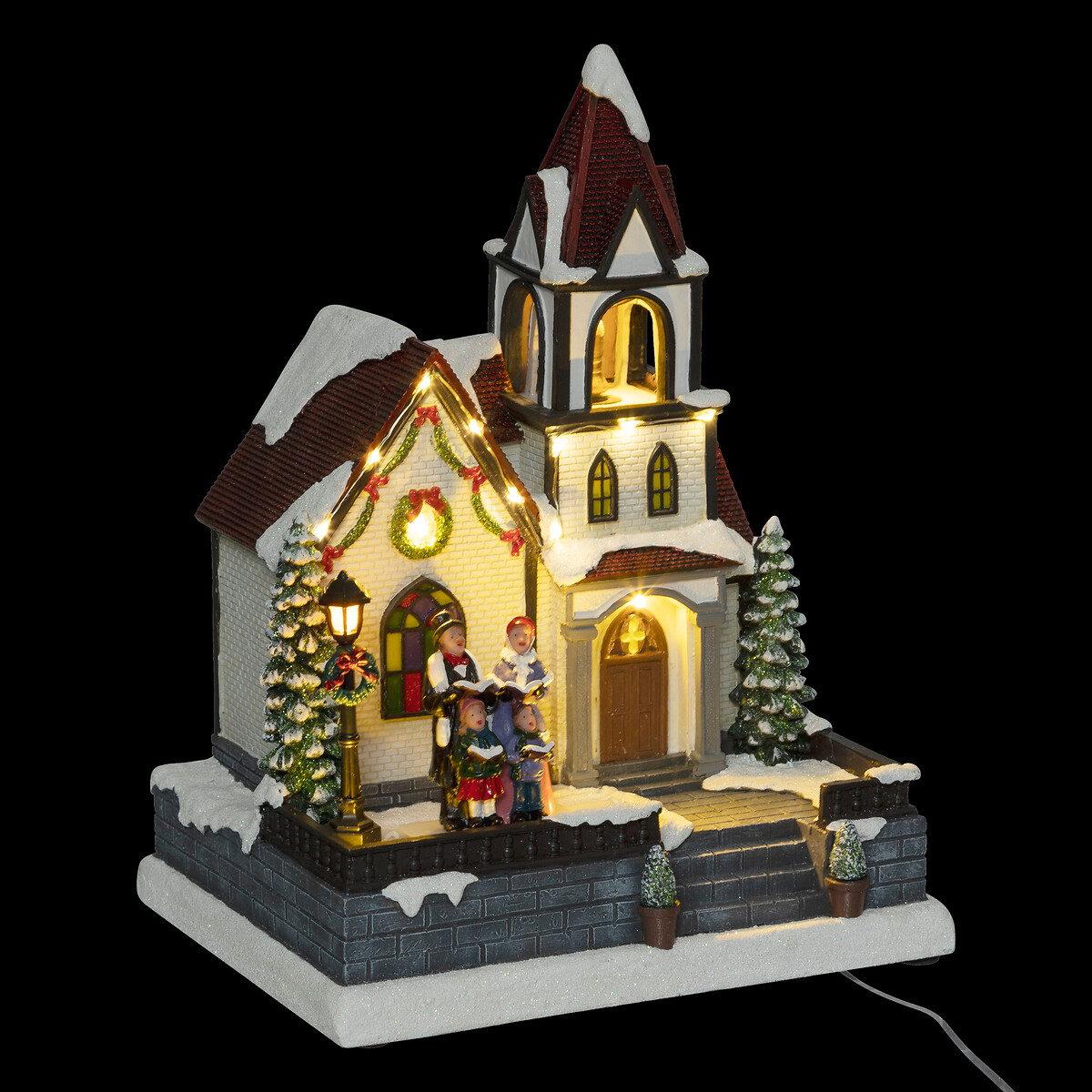 Aldeia igreja com coro e led