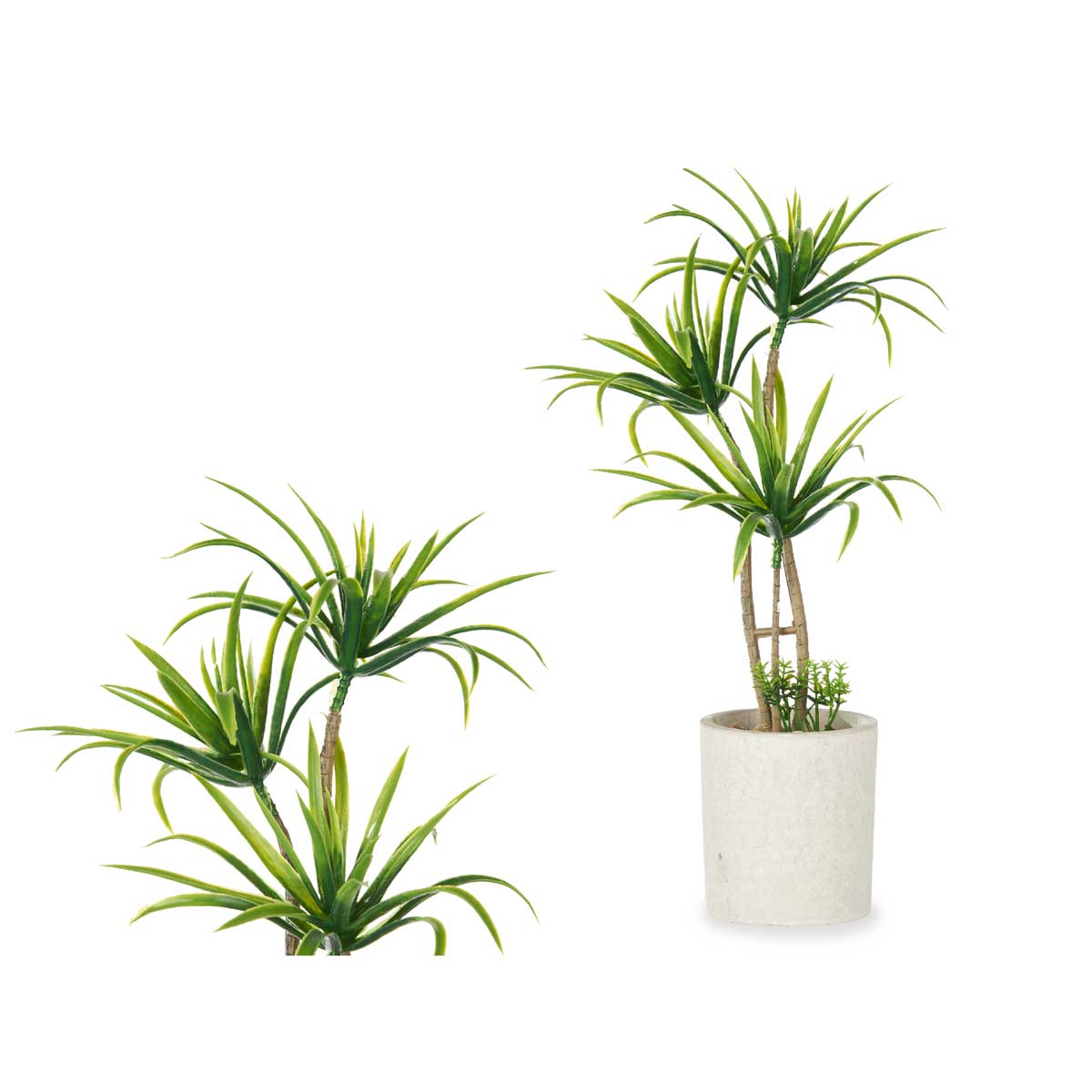 Palmeira artificial com vaso de cimento