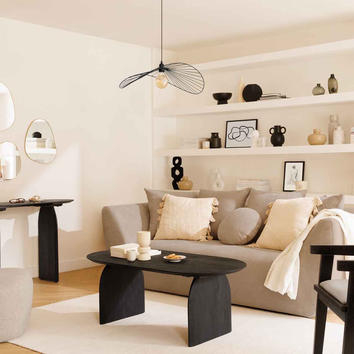 Mesa de centro ISANA preta 120cm