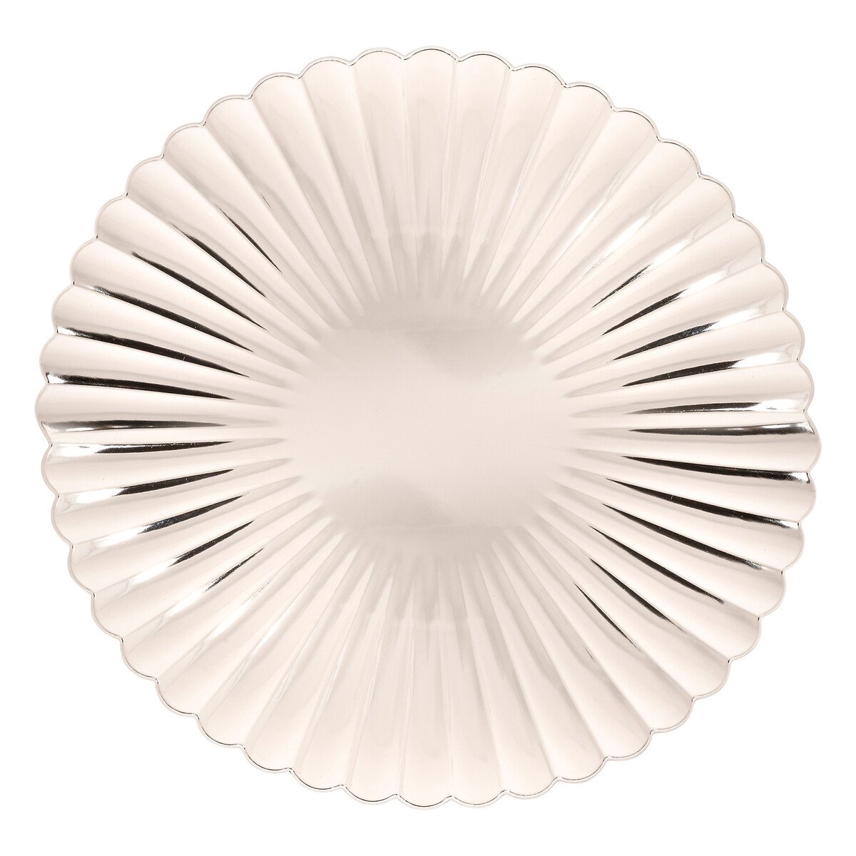 Prato marcador concha prateado 33cm