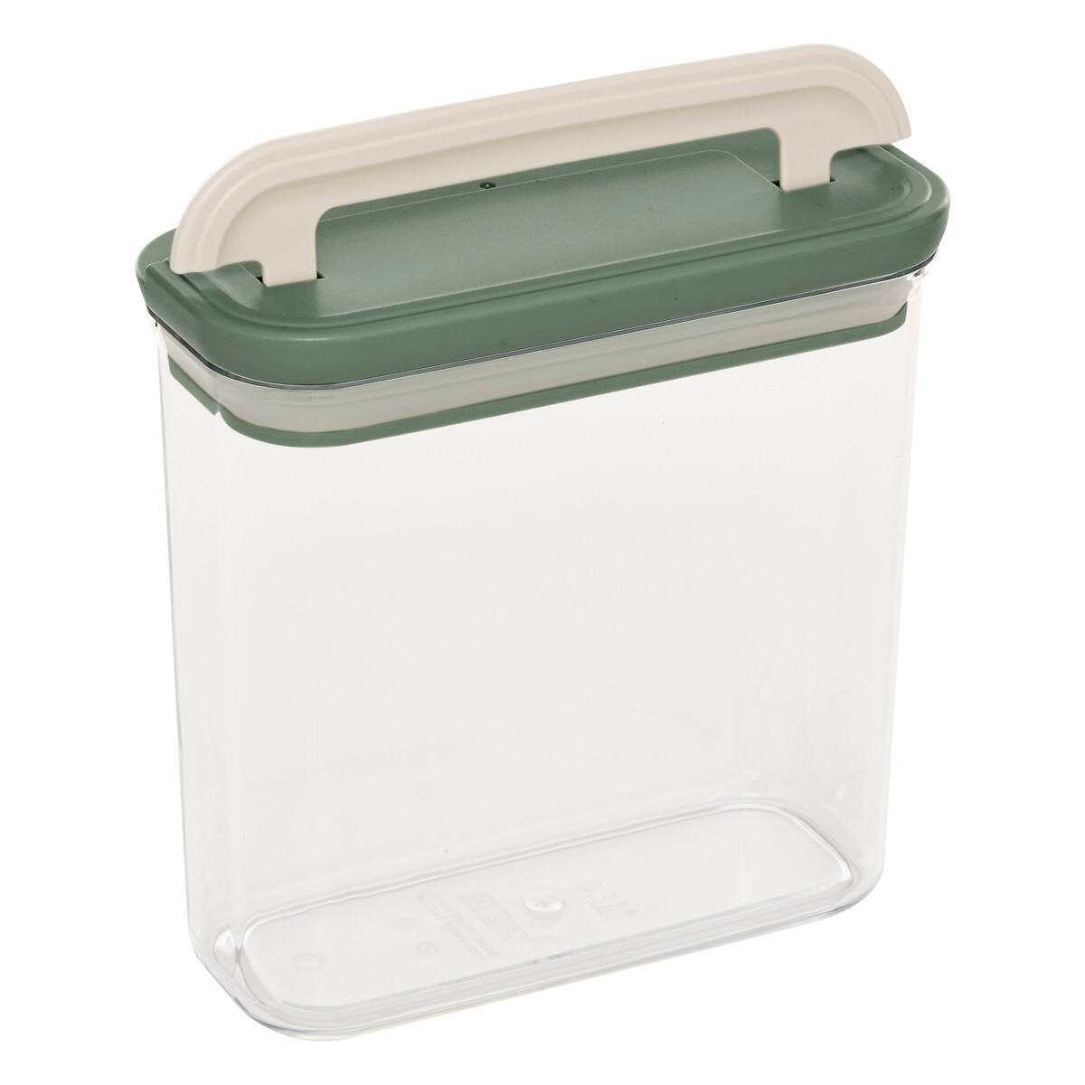 Frasco quadrado LOCK verde 1,3l