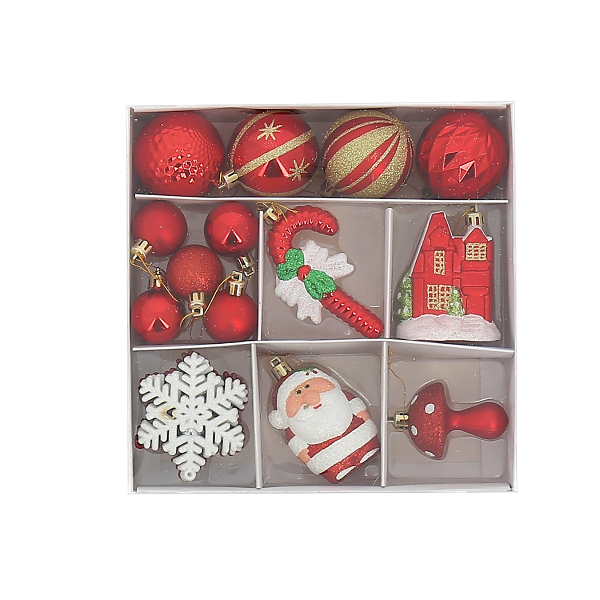 Conjunto de 20 pe&ccedil;as para decora&ccedil;&atilde;o de &aacute;rvore