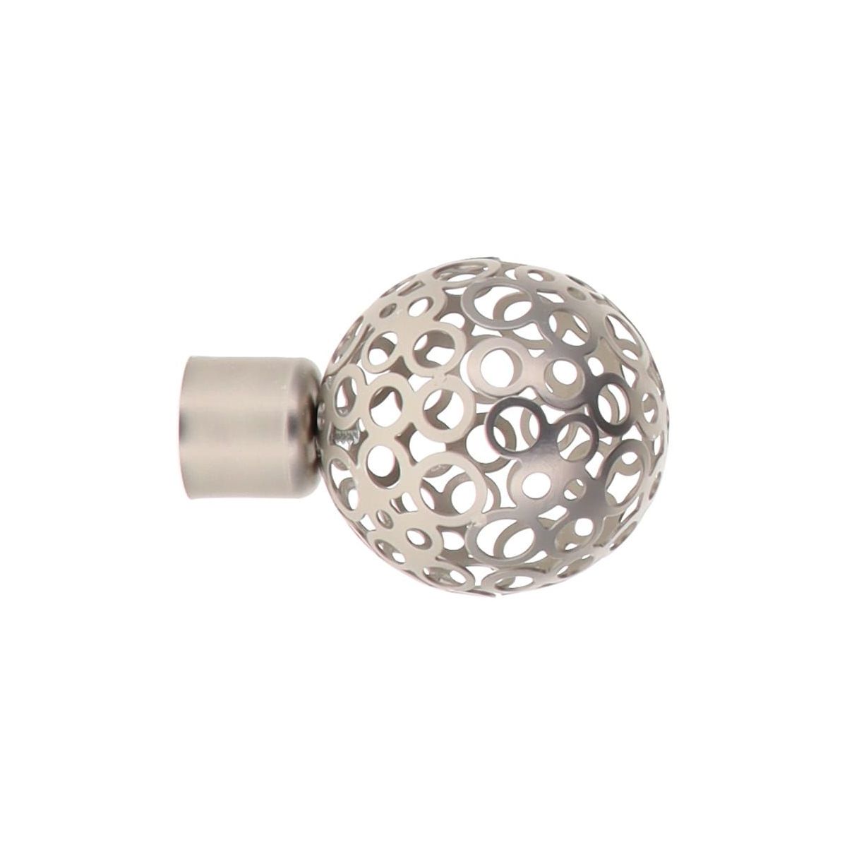 Terminal bola perfurada prateado mate