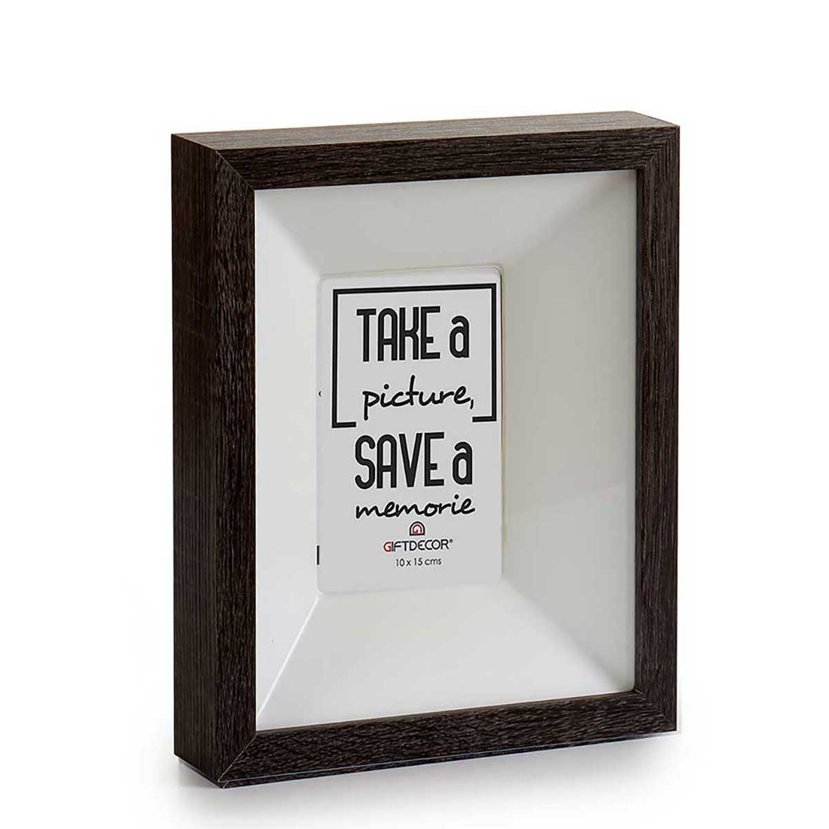 Moldura preta em madeira 10x15cm