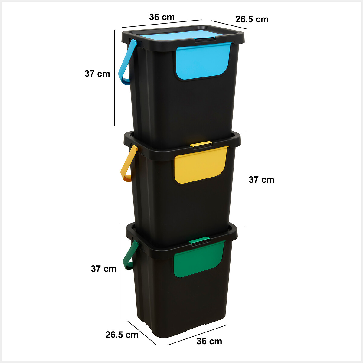 Conjunto de 3 ecopontos 24l