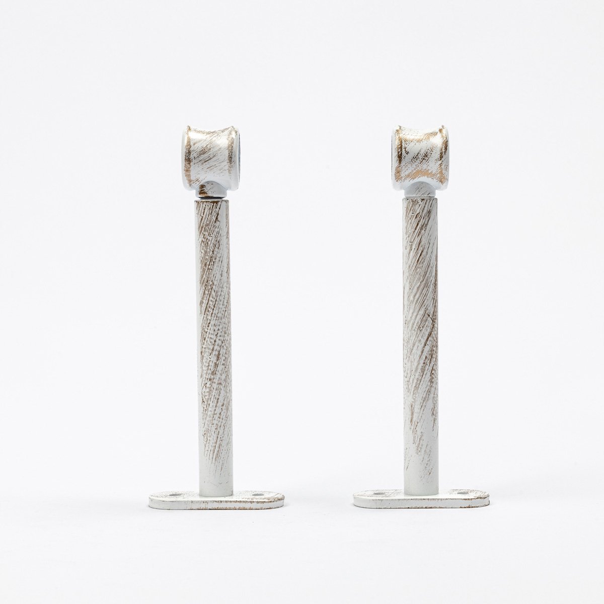 Conjunto 2 suportes branco/ouro 150mm