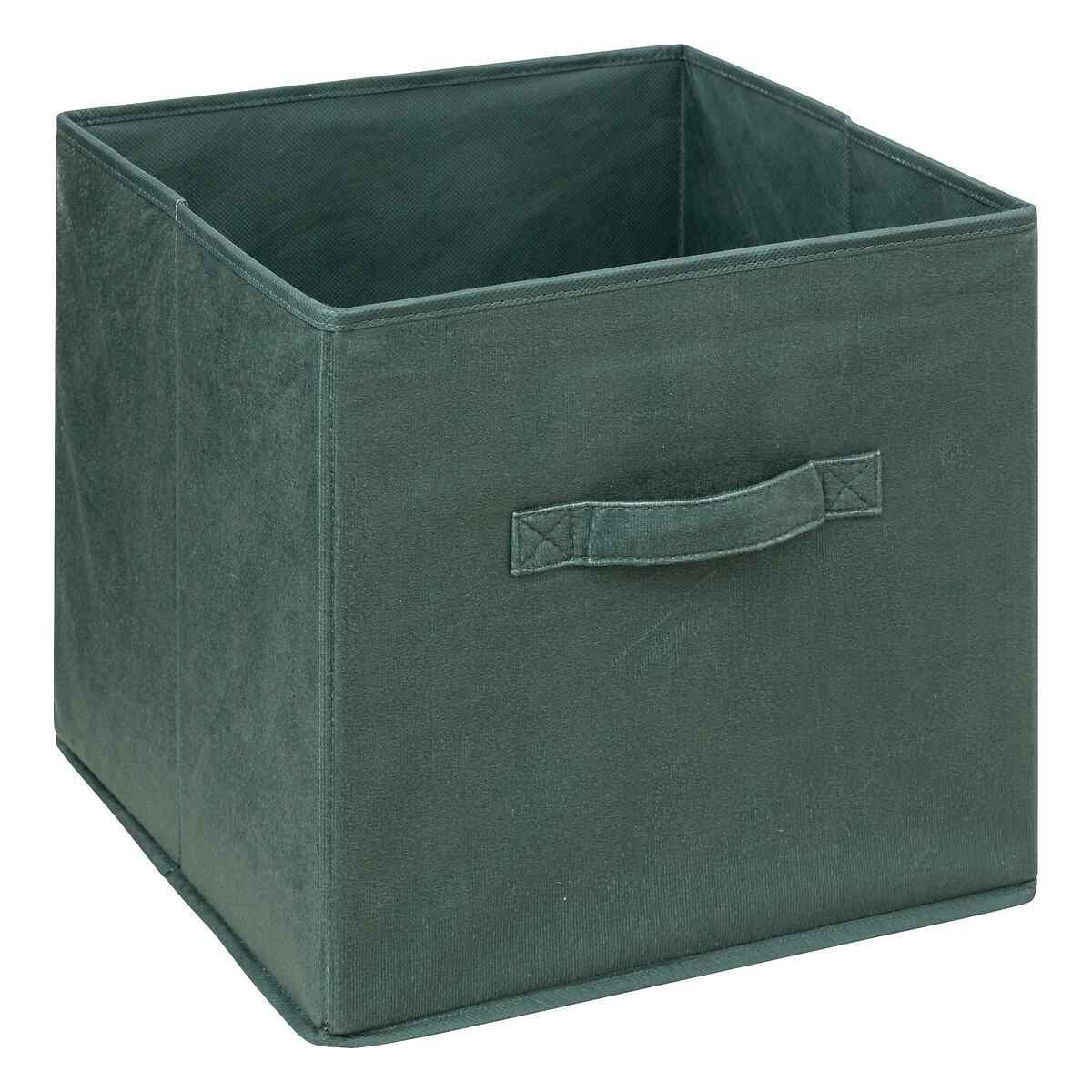 Caixa de arruma&ccedil;&atilde;o verde em veludo 31x31cm |