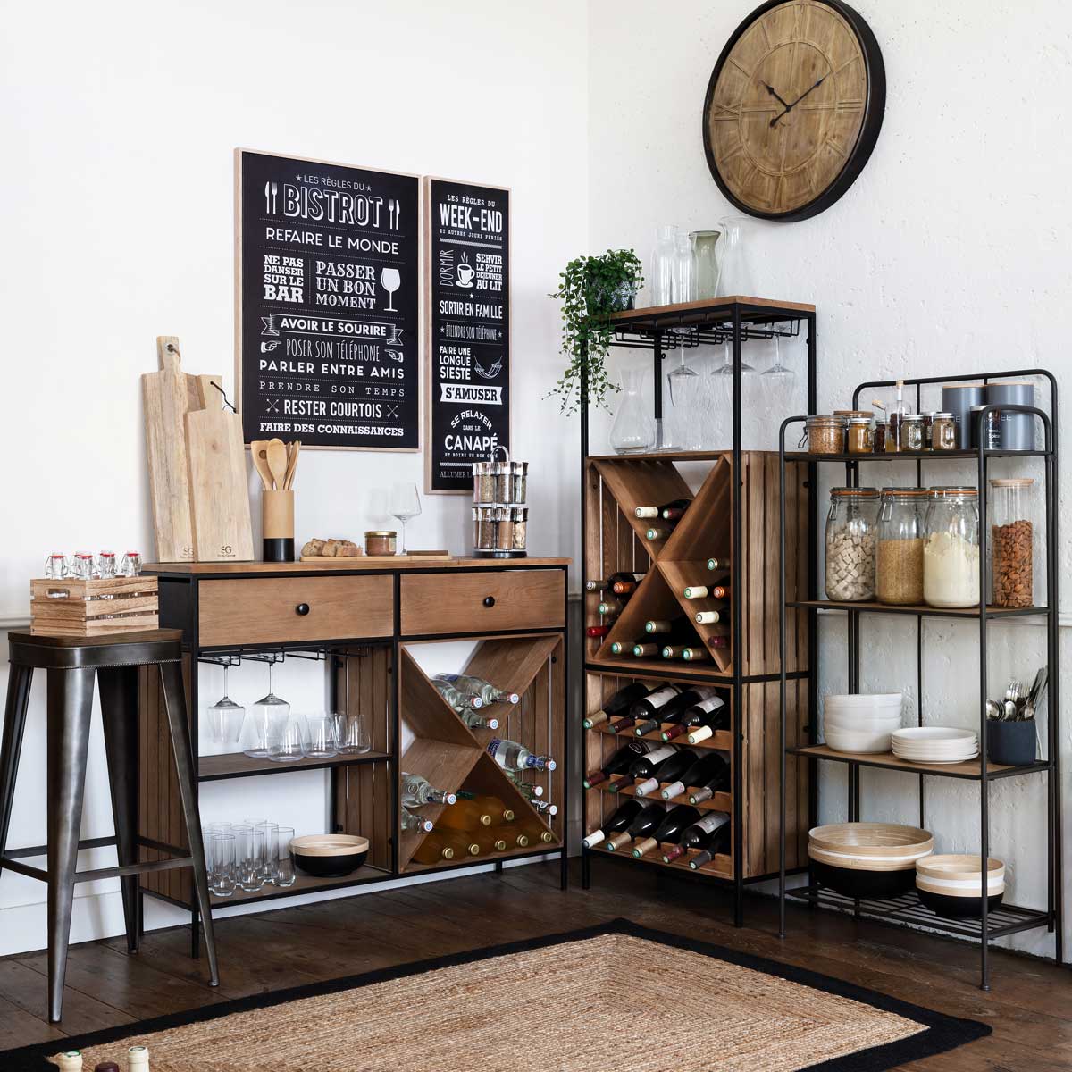 M&oacute;vel de bar BAKOS com garrafeira 160cm