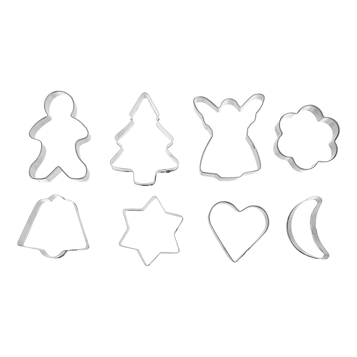 Conjunto de cortadores em metal para bolachas