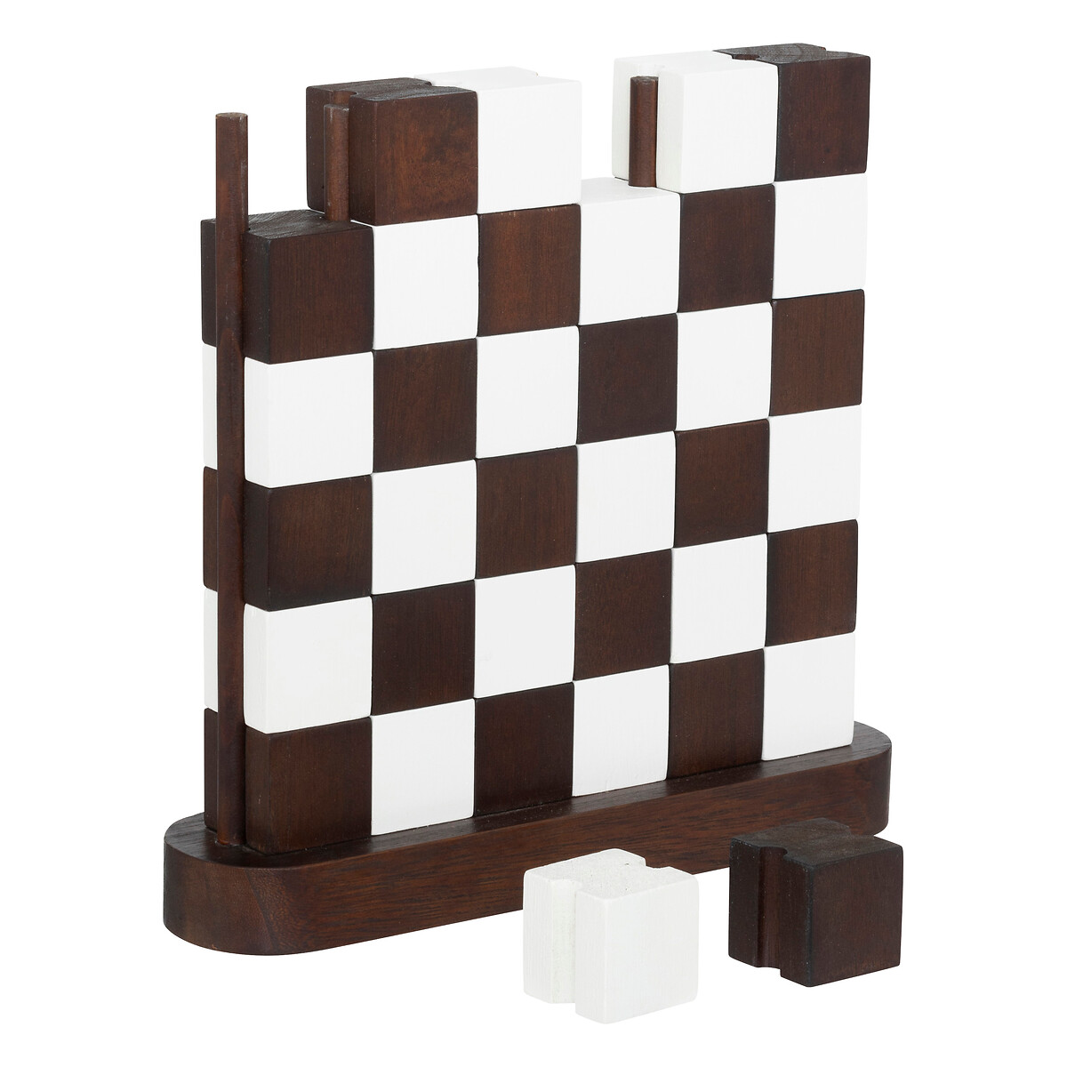 Tabuleiro xadrez TWISTED em madeira 27x28cm