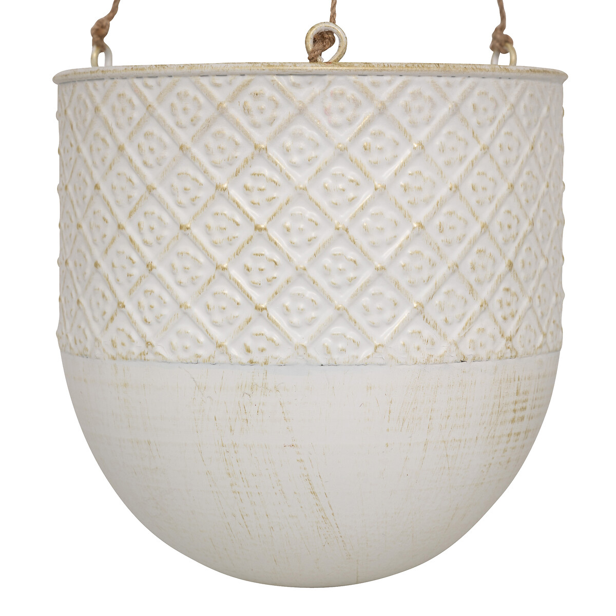 Vaso suspenso TINO em metal branco 36cm