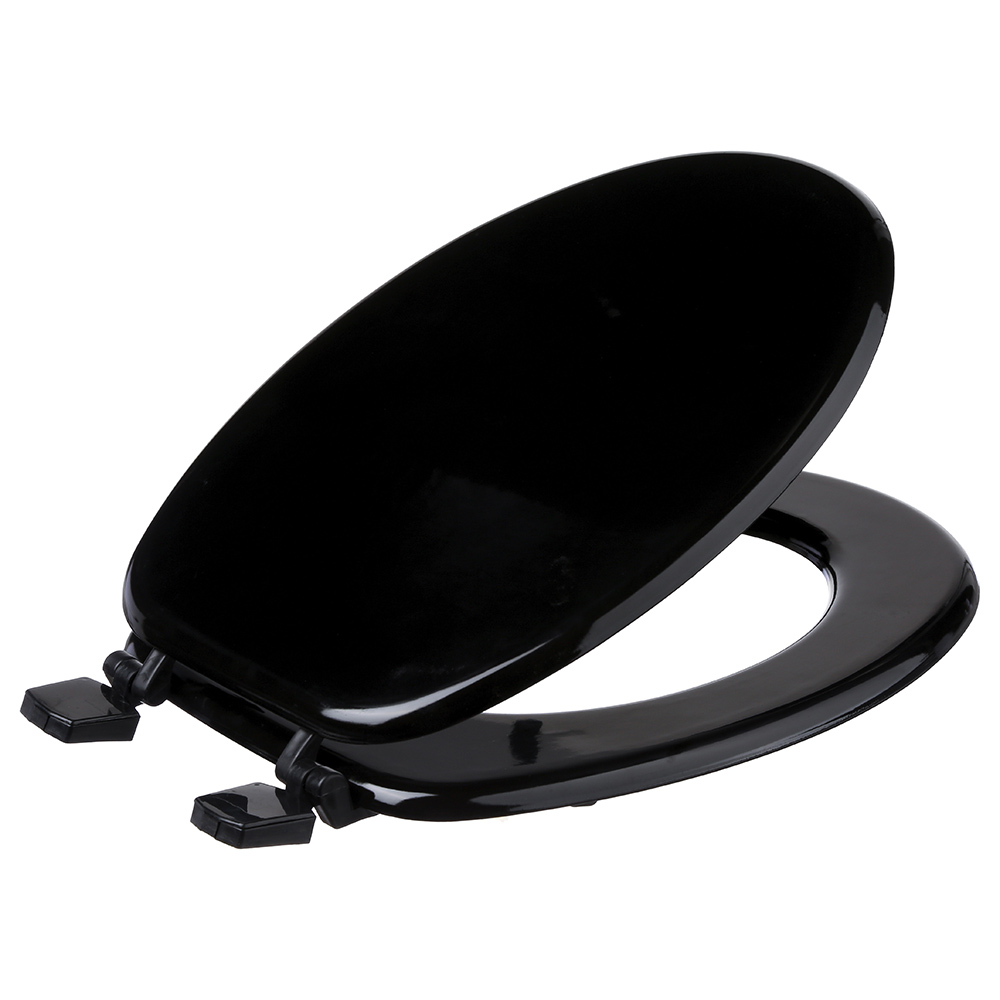 Tampa wc em madeira LUX preta