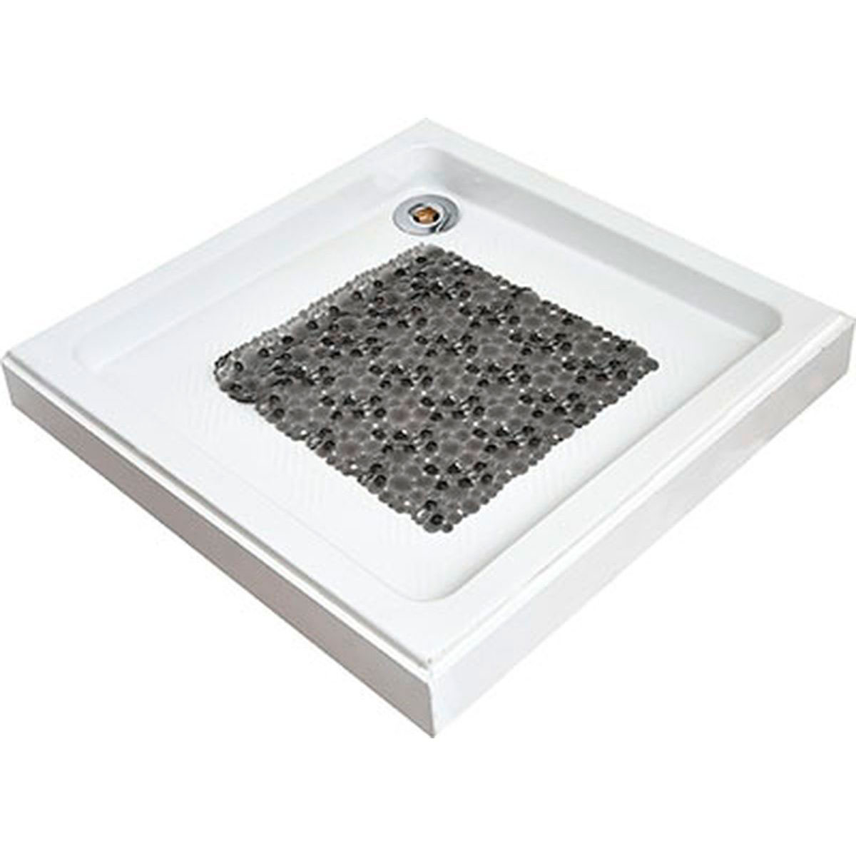 Tapete wc antiderrapante bolhas cinza