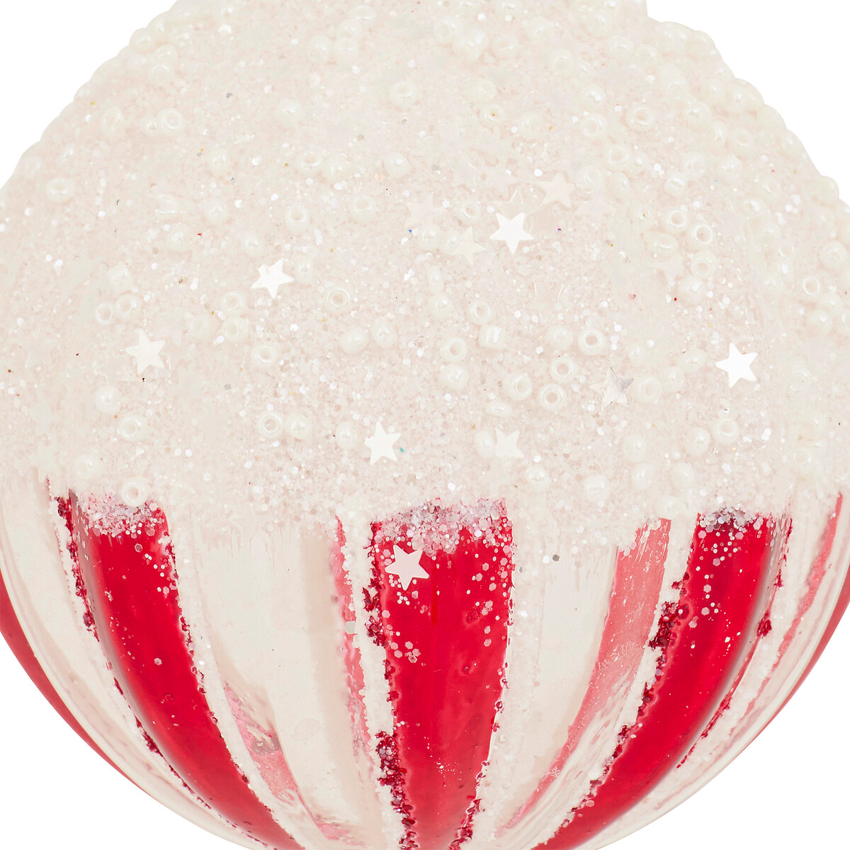 Bola de natal efeito glace 8cm