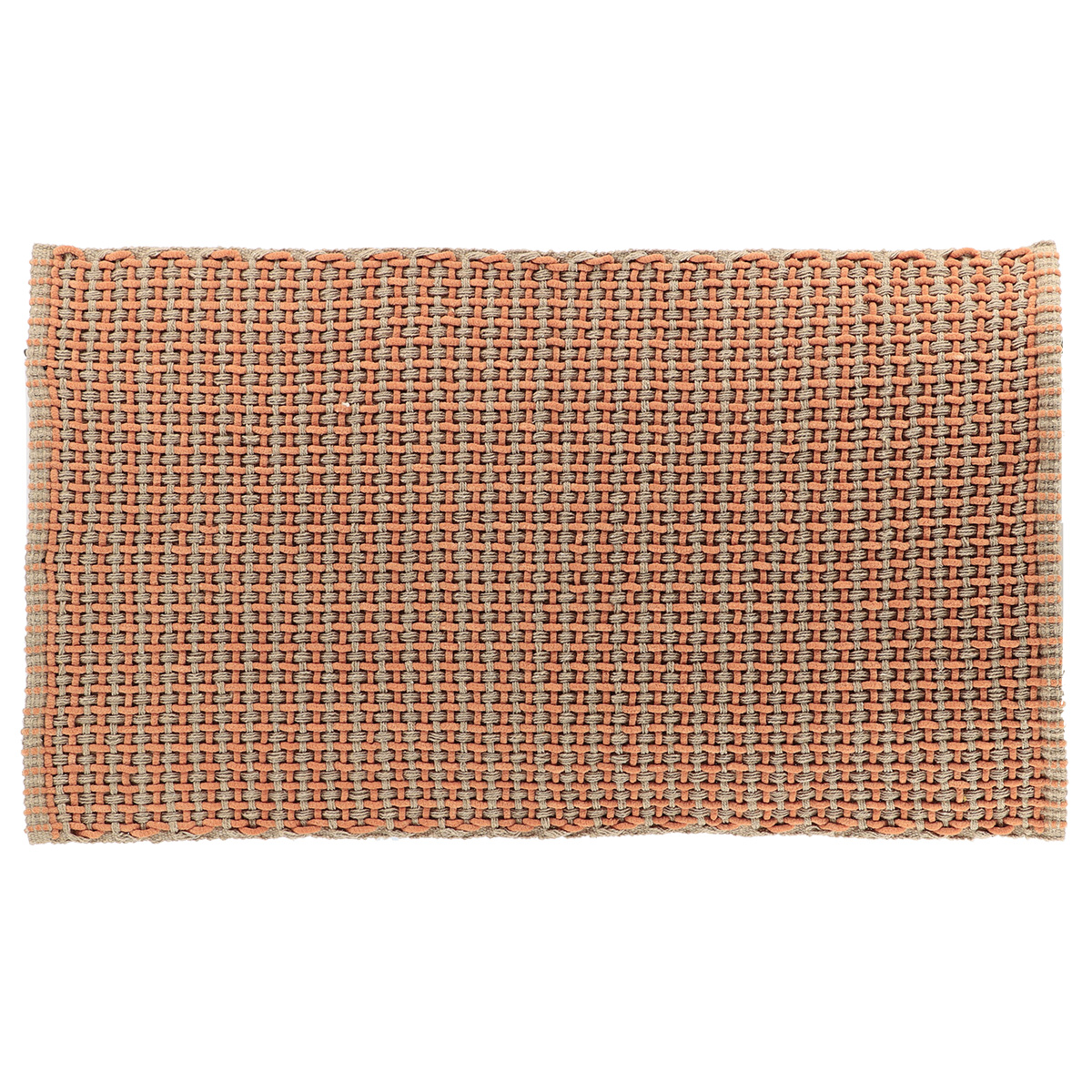 Tapete wc MIMETISME taupe em algod&atilde;o 50x90cm