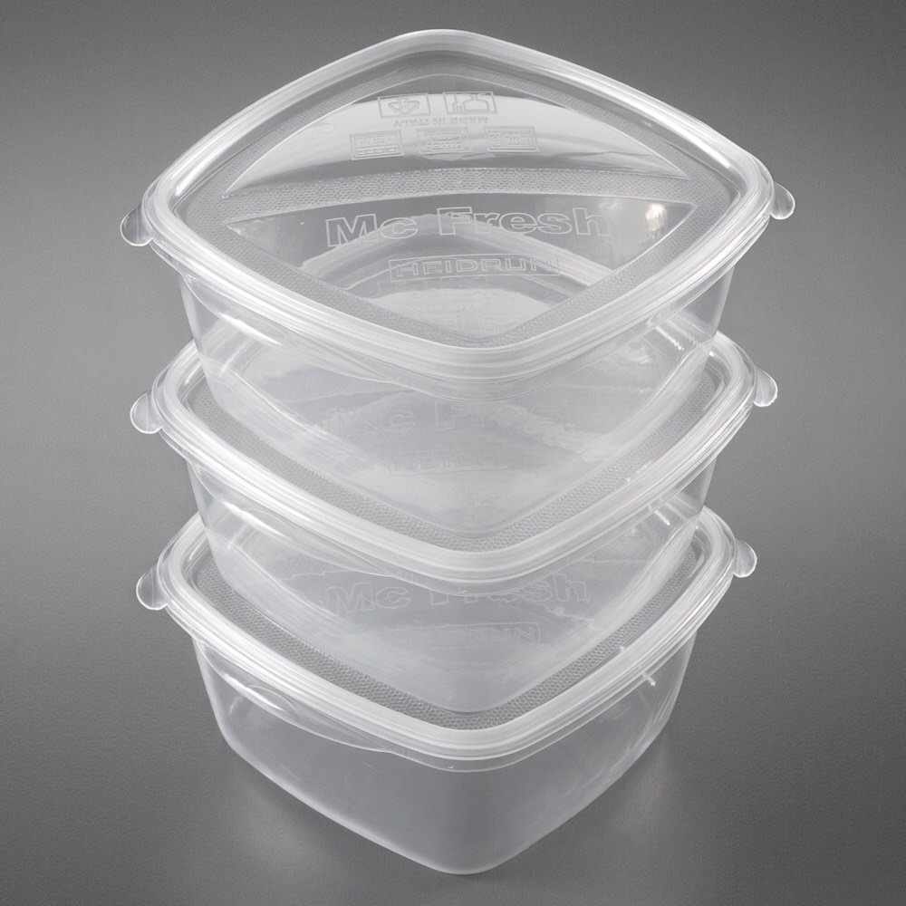 Conjunto de 3 caixas pl&aacute;sticas 1,2l