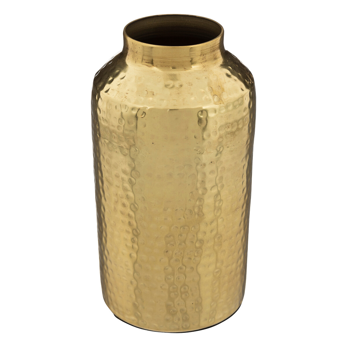 Jarra em metal martelado dourado