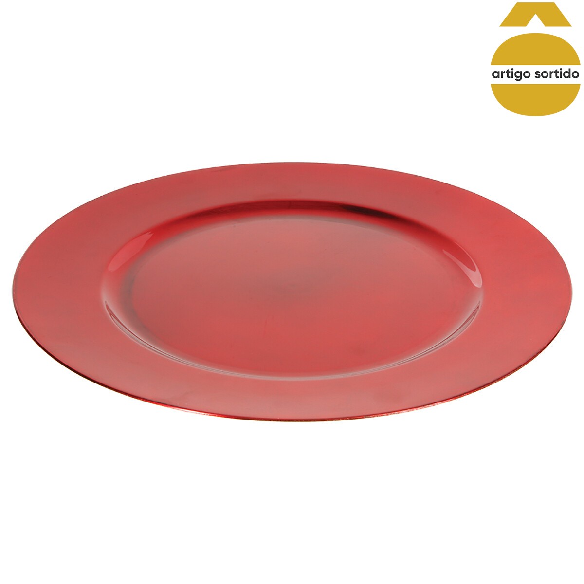 Prato marcador vermelho 33cm