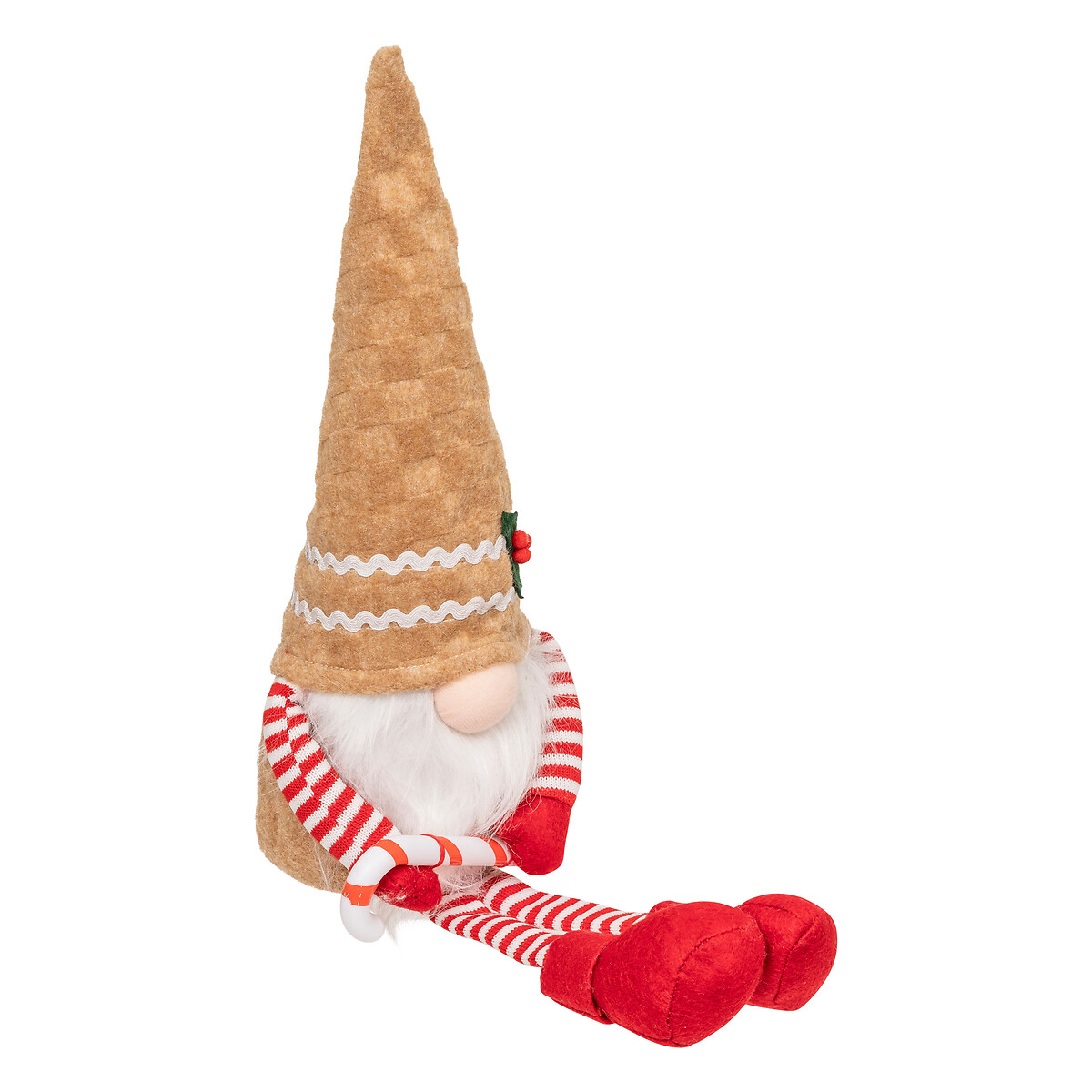 Figura gnomo de bolacha de gengibre sentado 50cm,  Figura gnomo de bolacha de gengibre sentado 50cm