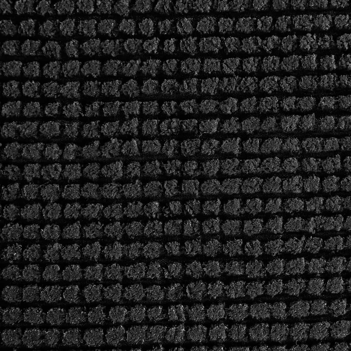 Tapete wc chenille preto 80x50cm