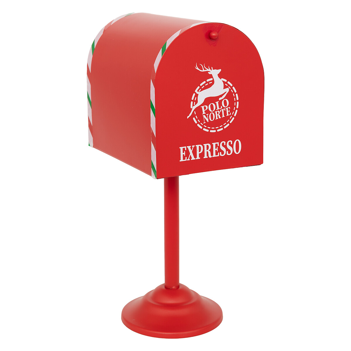 Caixa de correio vermelho em metal 32cm