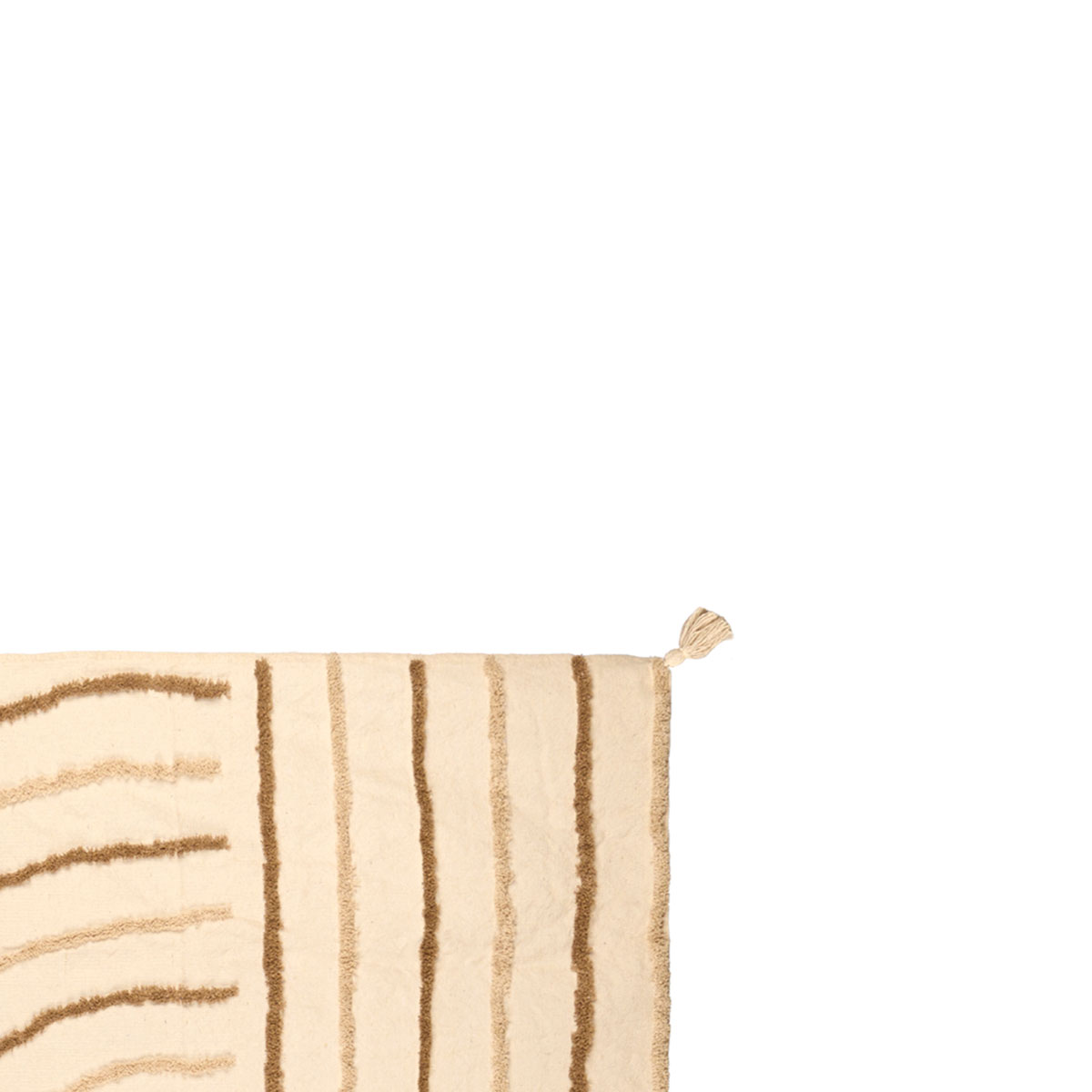 Manta riscas castanho 120x150cm