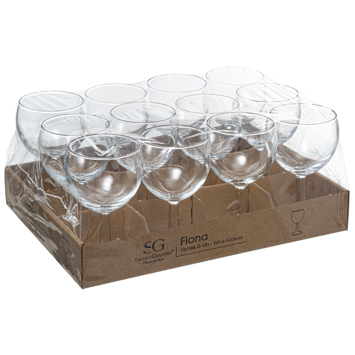 Conjunto de 12 copos de vidro 19cl