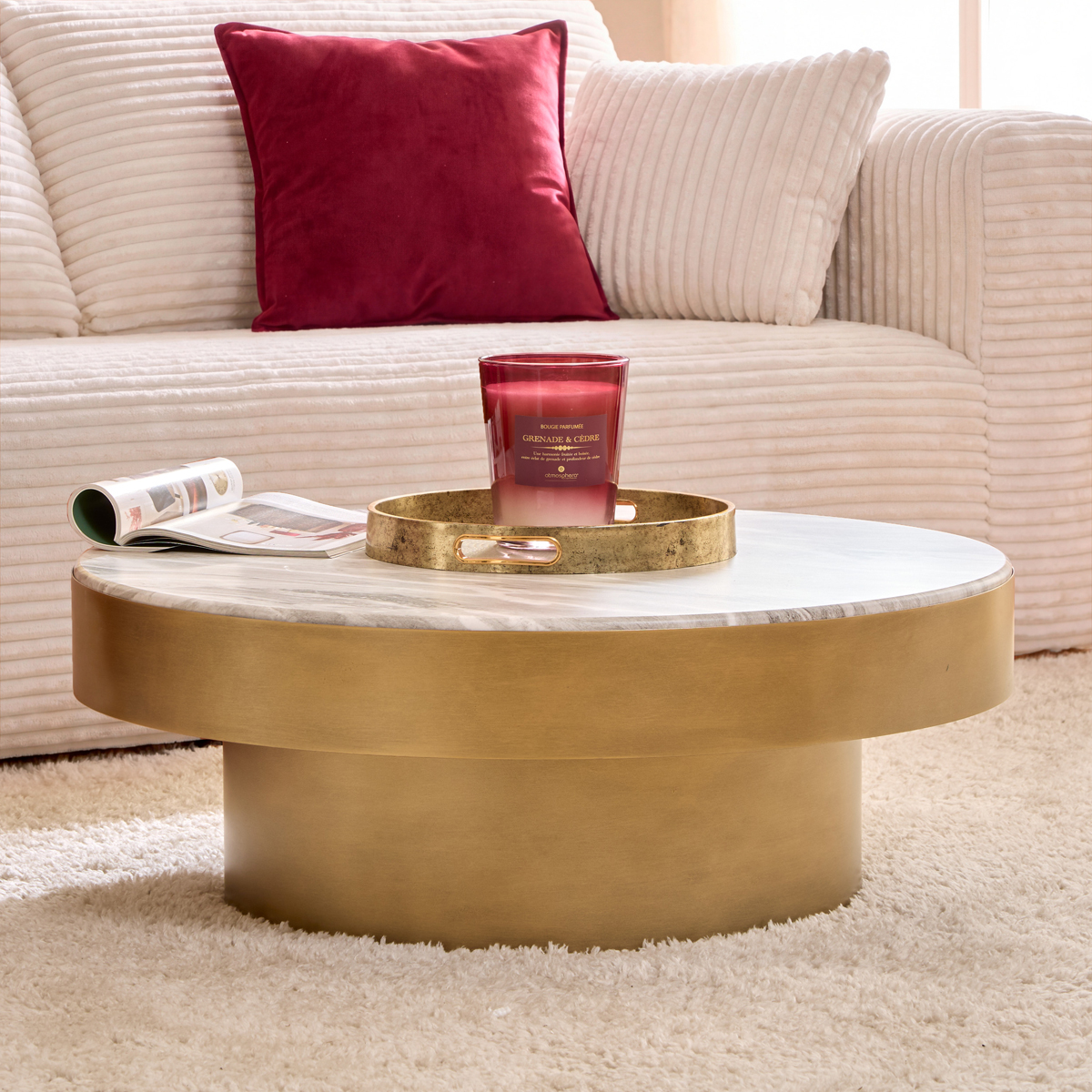 Mesa de centro GRAPHITE dourado 