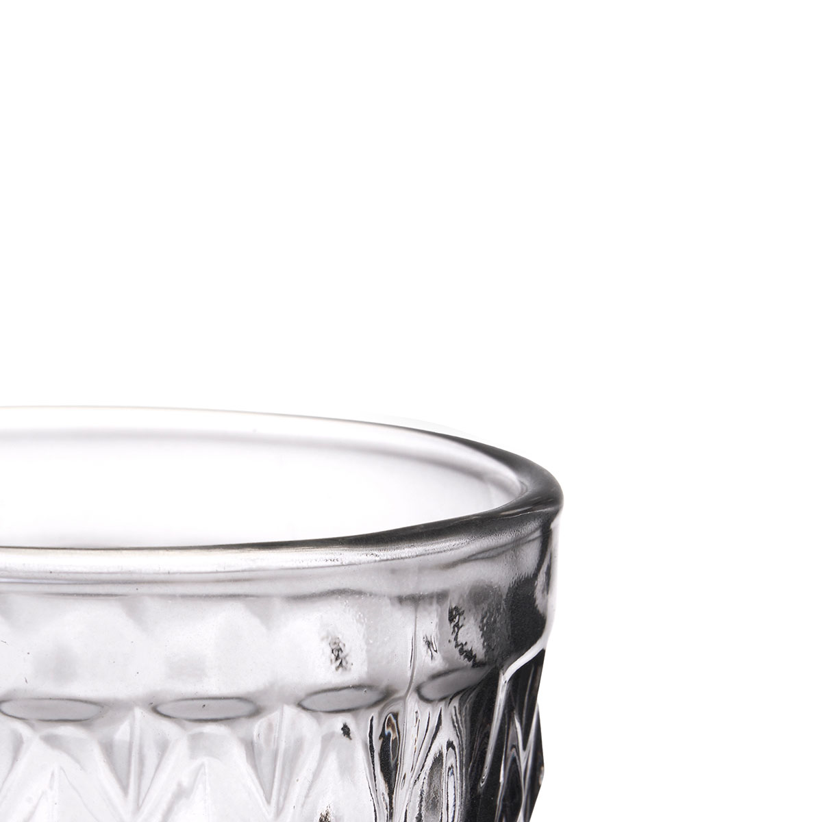 Copo De &Aacute;gua Diamante Cinza Com P&eacute; 34cl
