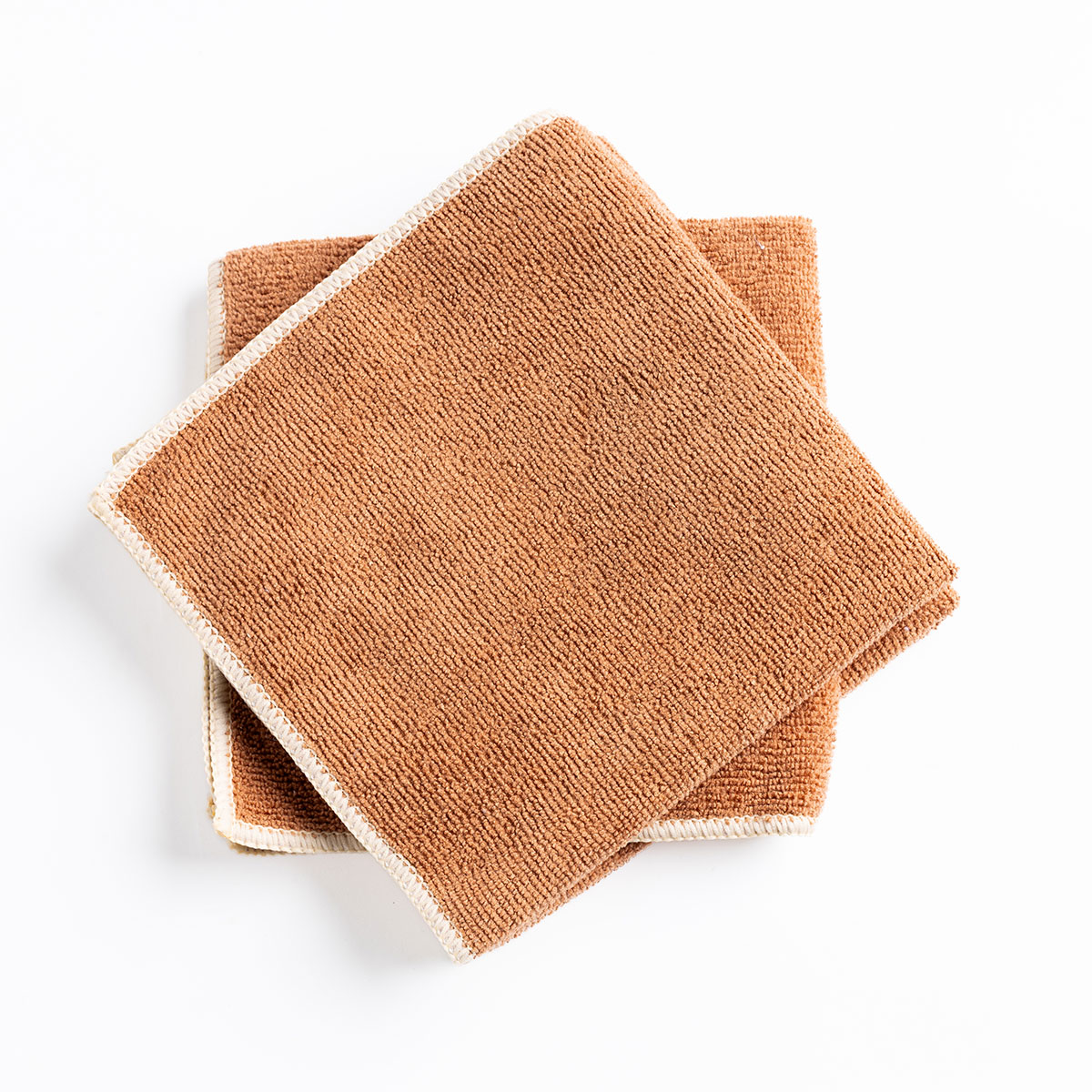 Conjunto de 3 panos microfibra terracota 34x34cm