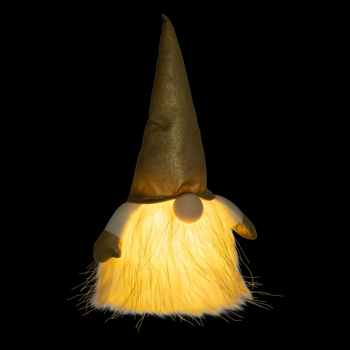 Figura gnomo com LED 40cm,  Figura gnomo com LED 40cm