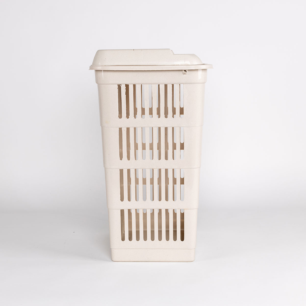 Cesto para roupa suja com tampa creme 40L