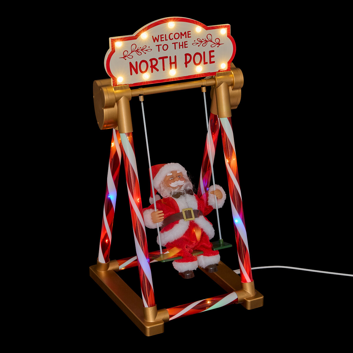 Figura decorativa de Pai Natal com 25 LEDs