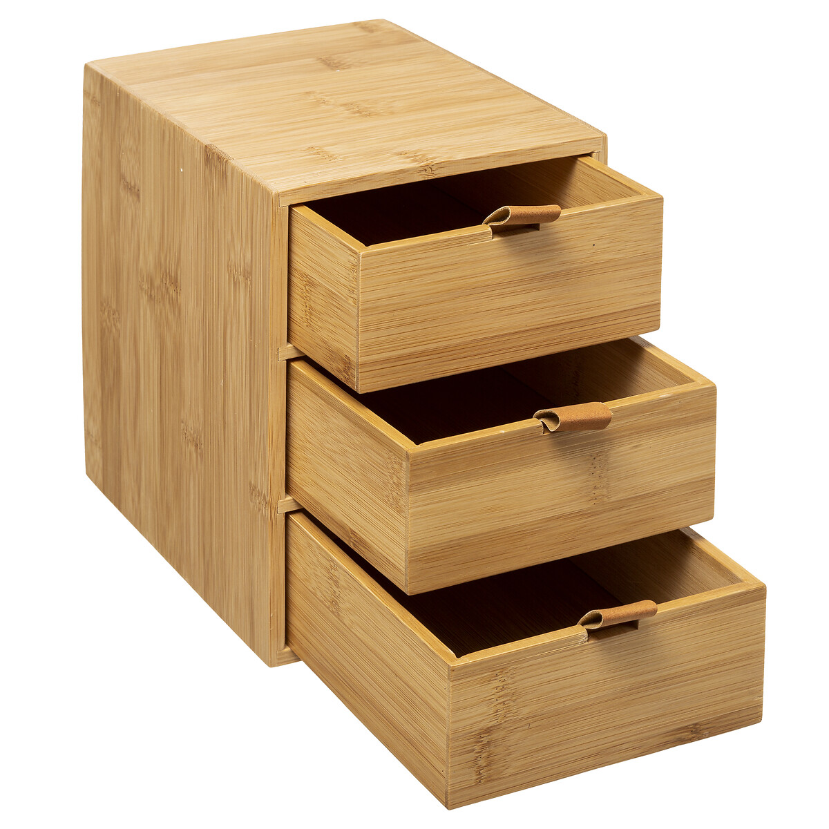 Organizador wc em bambu com 3 gavetas