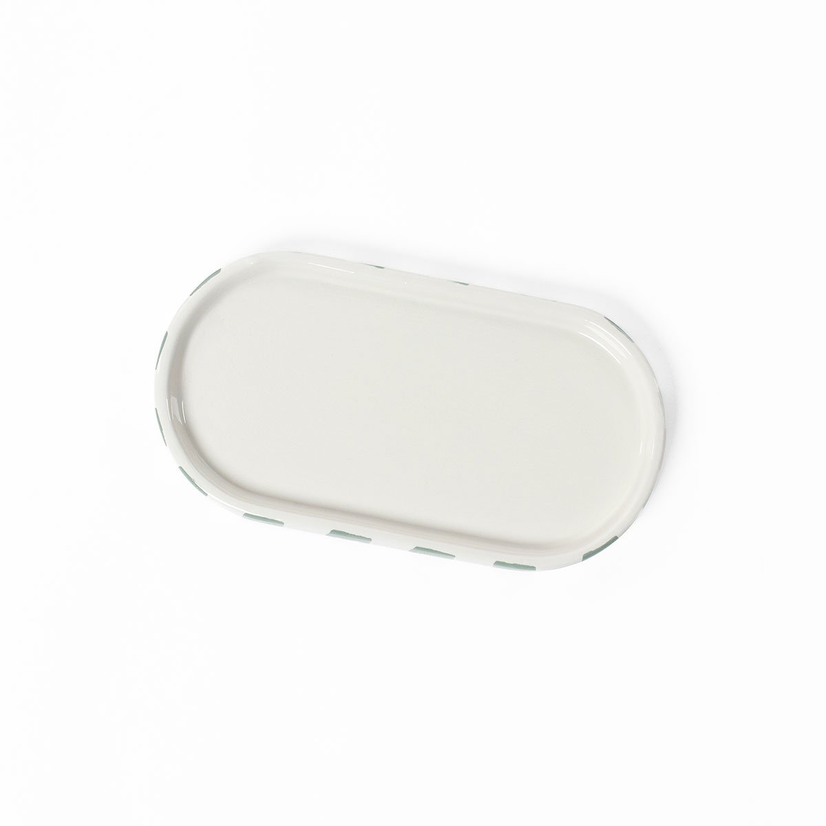 Bandeja wc STRIO verde em cer&acirc;mica