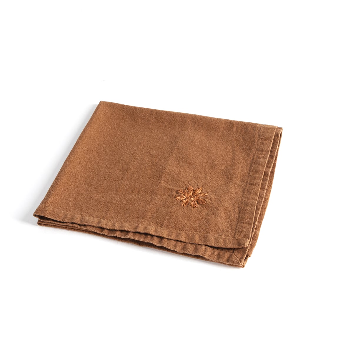 Guardanapo castanho em algod&atilde;o 45x45cm