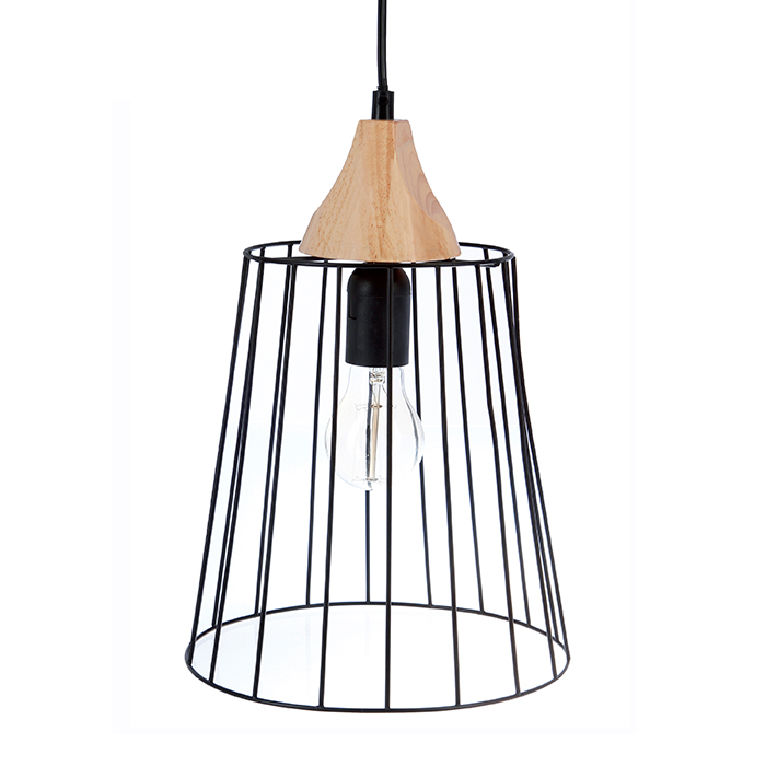 Candeeiro de teto FIL preto em metal