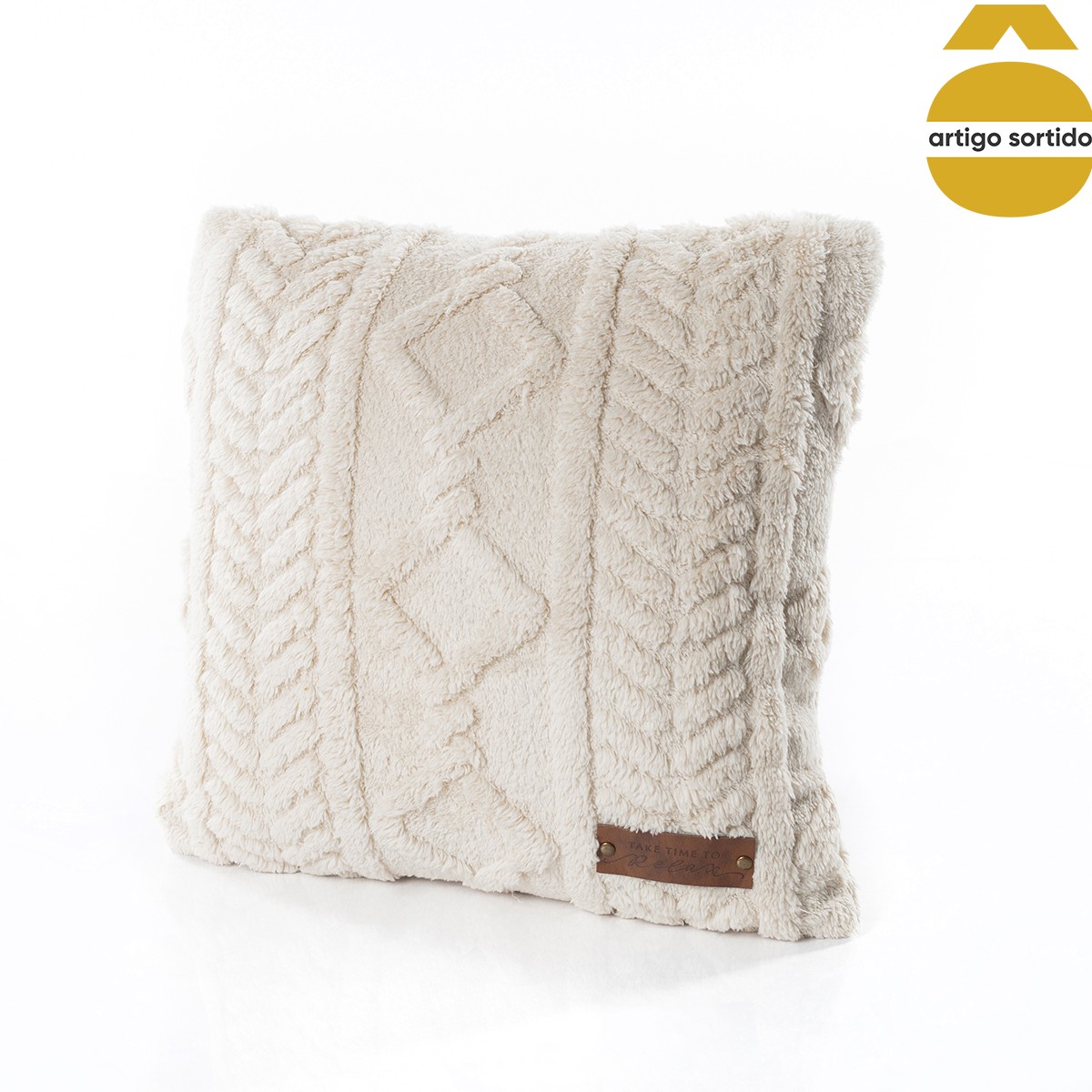 Almofada lagoon LITTLE COTTAGE com patch 40x40cm